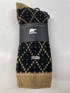 Sorel Women Crew Socks Size 4-10
- Black & Tan